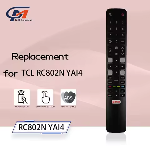 New Replacement RC802N Remote Control for TCL TV 32S6000S 40S6000FS 43S6000FS 49S6000FS TCL TV Remot