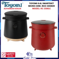 TOYOMI RC 1506LC 0.6L SMARTDIET MICRO-COM. RICE COOKER, LOW CARB TECHNOLOGY, TOUCH FUNCTIONS,1 YEAR WARRANTY