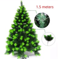 (WY) 4Ft 5Ft 6Ft 7Ft 8Ft 2 Tone Pine Needle Artificial Two-Tone Green Christmas Tree Steel Base