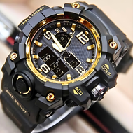 Jam Tangan Sport Pria GS Mewah New Dual Time/Double Time Limited Edision-WATERESISST BODY BESI+Kotak