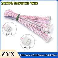 PH2.0mm to XH2.54mm Cable 2P/3P/4P/5P/6P/7P/8P/9P/10P Pin JST Female to Female 30cm 26AWG Electronic