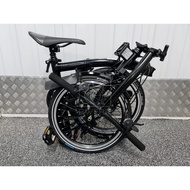 Brand New Brompton S6L-X Black on Black Edition Titanium Superlight (Low Handle bar 6 Speed), Folding Bicycle