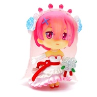 Bandai Gashapon Re:Zero Ram Wedding Dress Mini Statue Anime Figure