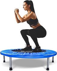 'BCAN 38'' Foldable Mini Trampoline,36'' Non-Foldable Fitness Trampoline,Max Load 300lbs/170lbs with Safety Pad,Stable &amp; Quiet Exercise Rebounder for Kids Adults Indoor/Garden Workout'