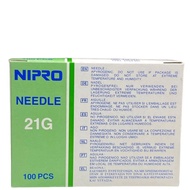 NIPRO NEEDLE 21G X 1in (25mm) 100pcs/box