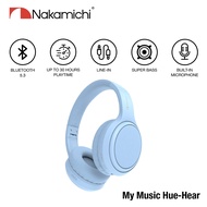Nakamichi หูฟังครอบหูไร้สาย รุ่น My Music Hue-Hear รองรับ Bluetooth 5.3 รองรับวิทยุ FM สเตอริโอ เบสคมชัด
