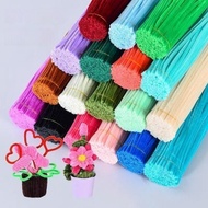 100 Pcs Macaron Colour Pipe Cleaner Chenille Stems Colorful Sticks Pipe Cleaner Rod 扭扭棒
