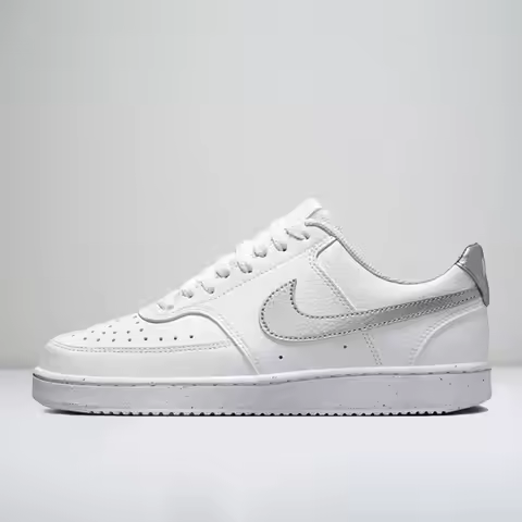 Nike Court Vision Low Next Nature Skate Sneakers Unisex Durable Leather Upper Cushioned Sole Everyda