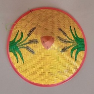 Caping topi petani sawah lukis anak / caping lukis karnaval terbaik