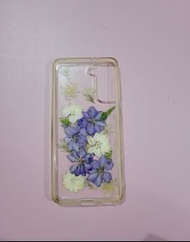 三星S10 電話保護套 清雅 乾花 粉紫 藍 白