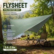 TENDA MATAHARI TENY Flysheet Waterproof Camping Tent Tarpaulin 190T Rhombus 3.4x2.6M SF-025 - Rain &