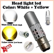 HONDA Dash 110-125 |ACCESSORIES LED HEADLIGHT BULBS HIGH AND LOW DUAL COLOR WHITE+YELLOW T19