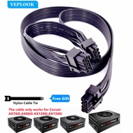 PCIe 8Pin to Dual 8Pin 6+2Pin GPU PSU Cable For Corsair AX760i AX860i AX1200i AX1500i AXi Series Ful