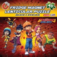 Boboiboy Galaxy Fridge Magnet  Lenticular Puzzle  Size A4  40pcs  62306