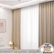 Curtain langsir blackout 90% premium hook ring blackout curtain