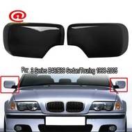 1Pair Rear View Mirror Covers Side Mirror Caps For- E46/E39 3/5 Series 1998-2005 Gloss Black 5116823
