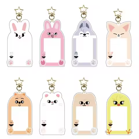 Cartoon Skzoo Card Photo Frame Keychain Idol Card Storage Accessory Skzoo Kids Pendant Accessory Cel
