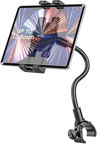 Gooseneck Tablet Holder for Spin Bike, Peloton iPad Holder Mount Exercise Bike Handlebar Stand for S