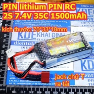PIN lithium PIN RC 2S 7.4V 35C 1500mAh 2200mAh kde5481