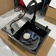 Kitchen Sink Stainless Steel sus 304 60x45 Stainless Steel Dishwashing Basin Sus 304 size 60x45 cm S