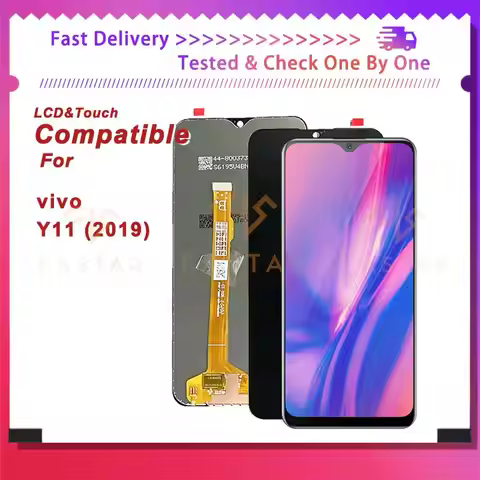 6.35"Tested For VIVO Y11 2019 LCD Display Touch Digitizer Assembly Replacement Parts Screen VIVO Y11