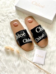 38現貨‼️Chloe woody slides 夏日風拖鞋 黑色