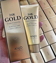 ของแท้ 100% Anjo 24K Gold Foam Cleansing โฟมล้างหน้าทองคำบริสุทธิ์ 24k นำเข้าจากเกาหลี หมดอายุ 2026
