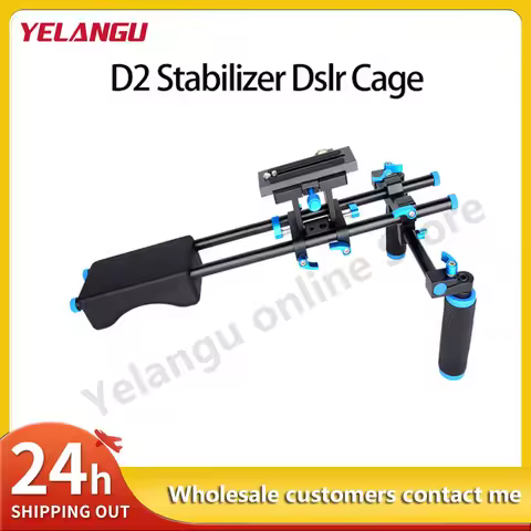 YELANGU D2 DSLR Camera Shoulder Stabilizer Video Rig Mount+Matte Box+Follow Focus+C Dslr Cage DSLR C