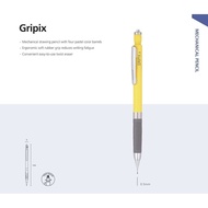 Monami Gripix Mechanical Pencil Ergonomic Soft Rubber Grip Twist Eraser