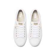 KEDS WH64952 JUMP KICK LEATHER/WHITE GOLD Women's lace-up sneakers white hot sale