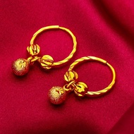 🌟24K Emas Korea🌟Subang Telinga Wanita Gold Plated Subang Bulat Berbiji Bola Sabit #B102 C101 P01#