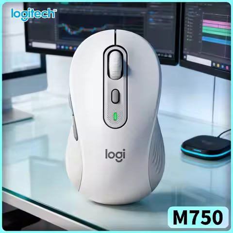 Logitech M750 Wireless Mouse, Quiet Buttons, Reliable Connection, Perfect for Home Office Setup M650