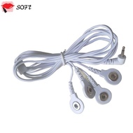 SOFTNESS Electrode Wires, 1.2M/3.94ft 2.5mm Plug to 3.5mm Snap Cable Lead Wires, High Quality 4 in 1