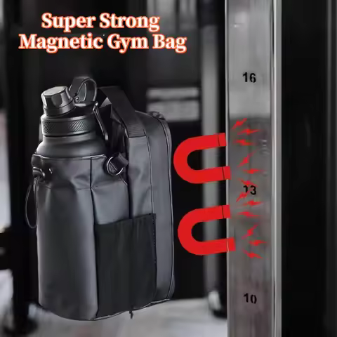 Magnetic Gym Bag Large Capacity Magnetic Carrier Bag With Phone Pocket Portable Gym Water Bottle Pou