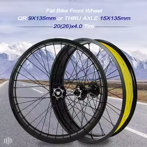 Pasak Fat Bike Front Wheel 36 Holes 20X4.0 26X4.0 Inch QR 9X135mm Thru Axle 15x135mm