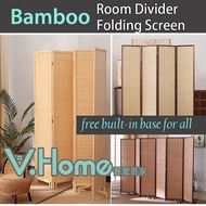 [V.Home] Bamboo Folding Screen/Room Divider/Partition / Premium quality for space divider/Privacy/De