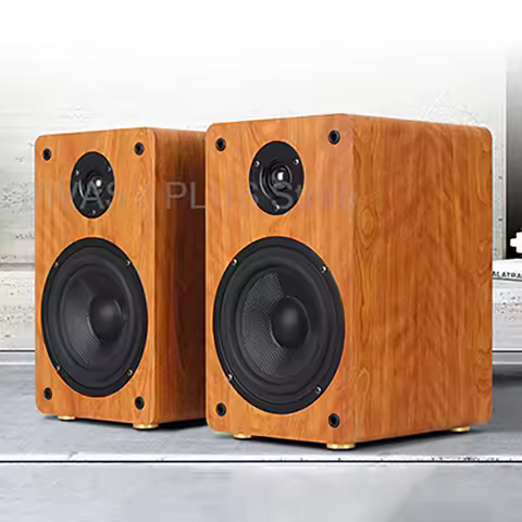 5.25 inch Bookshelf Speaker HiFi 2x50W Wooden Audio 2 Way Passive Sound Box 8ohm Loud Speakers For H