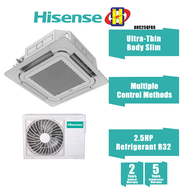 Hisense Air Conditioner (2.5HP) 360° Round Flow R32 AirCond Ceiling Cassette Air Conditioner AUC25QFGS