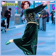 Shrek Princess Fiona Cosplay Costume Fiona Long Green Dress Outfit Child/Adult Halloween Carnival Co