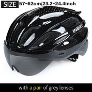 INBIKE Cycling Helmet Bicycle Helmet Magnetic Goggles Mountain Road Bike Helmets Sunglasses Cycling Glasses 3 Lens Bike Helmet