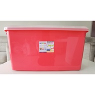 90L COLOR CONTAINER BOX WITH CLEAR LID STORAGE BOX/ 90L MILK WHITE CONTAINER BOX WITH COLORED LID