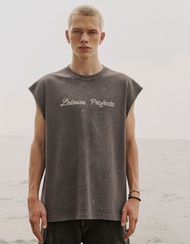 (Leisure Projects) SPARKLE LEISURE TEE เสื้อเเขนกุดทรงไหล่ตก ผ้า cotton ดีเทลผ้าเเต่งด้วย glitter ท