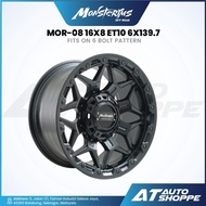 Monsterims MOR-08 Shockwave - Black Machine Black Clear 16x8 ET10 6x139.7  (1 Piece)