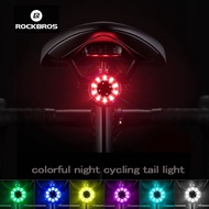 ROCKBROS Bicycle Tail lights Type-C charging Cycling safety Night ride Warning road bike Mountain bi