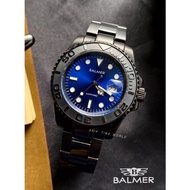 BALMER | 7918G BK-45 Classic Sapphire Men's Watch with Blue Dial Black Stainless Steel [free black s