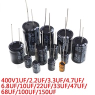 400v In-Line Aluminum Electrolytic Capacitor 400V 1UF 6 * 11mm 2.2UF 400V 3.3UF 400V 4.7 UF 8 * 12mm, 400V 6.8 UF 8 * 12mm, 400V 10UF 10 * 17mm, 400V 22UF 13 * 21mm, 400V 33UF 16 * 200F 16 * 200V 40V 40F