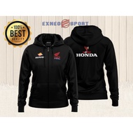 🍭 2026 S-5XL H0nda MotorSport Sweatshirt Full Zipper Long Sleeve Black Sweatshirt Full Zipper Jacket