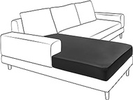 Yates Home Couch Covers for Sectional Sofa L Shape PU Leather Cushion Slipcover Water-Proof Elastic RV Chaise Seat Cover Protector Slip Cover for Settee Seater Replacement in Living Room（XXL, Black