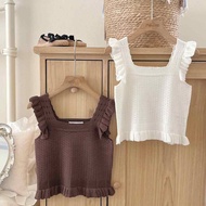 90-140 (904) Fei 2026 Spring Summer Perfume Nana 90461 Fungus Edge Sling Wool Vest [Do Not Use Disco