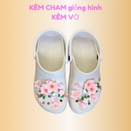 Sục Cross Clog Classic Tặng Jitbiz và Vớ thể thao quai ngang thể thao nam nữ đế độn tăng chiều cao 3